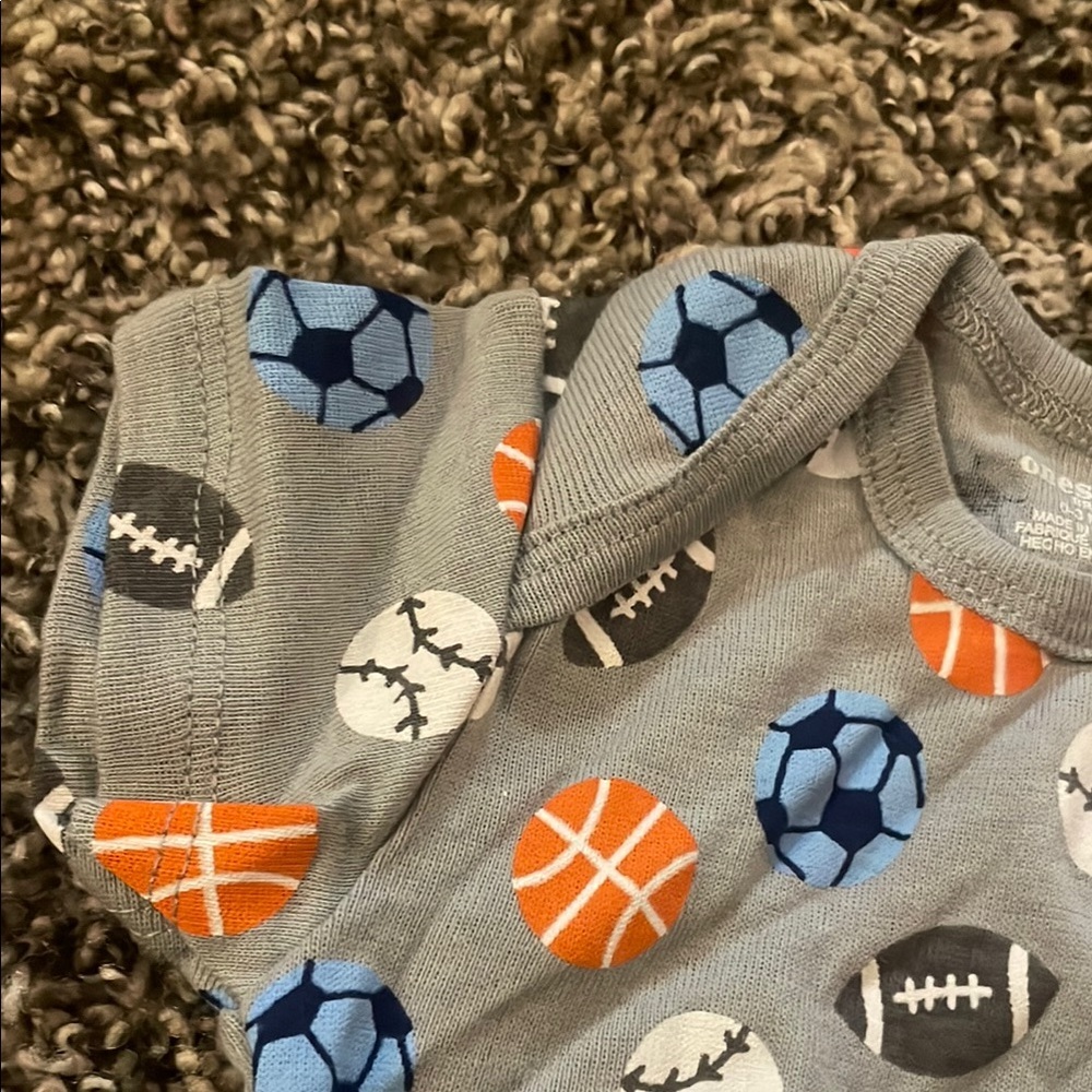 Onesies Brand Gray Sports onesie & Carters Dark Camouflage onesie - Picture 6 of 9